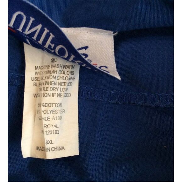 Ams Women Short Sleeve Scrub Top 8X Royal Blue - Picture 5 of 6